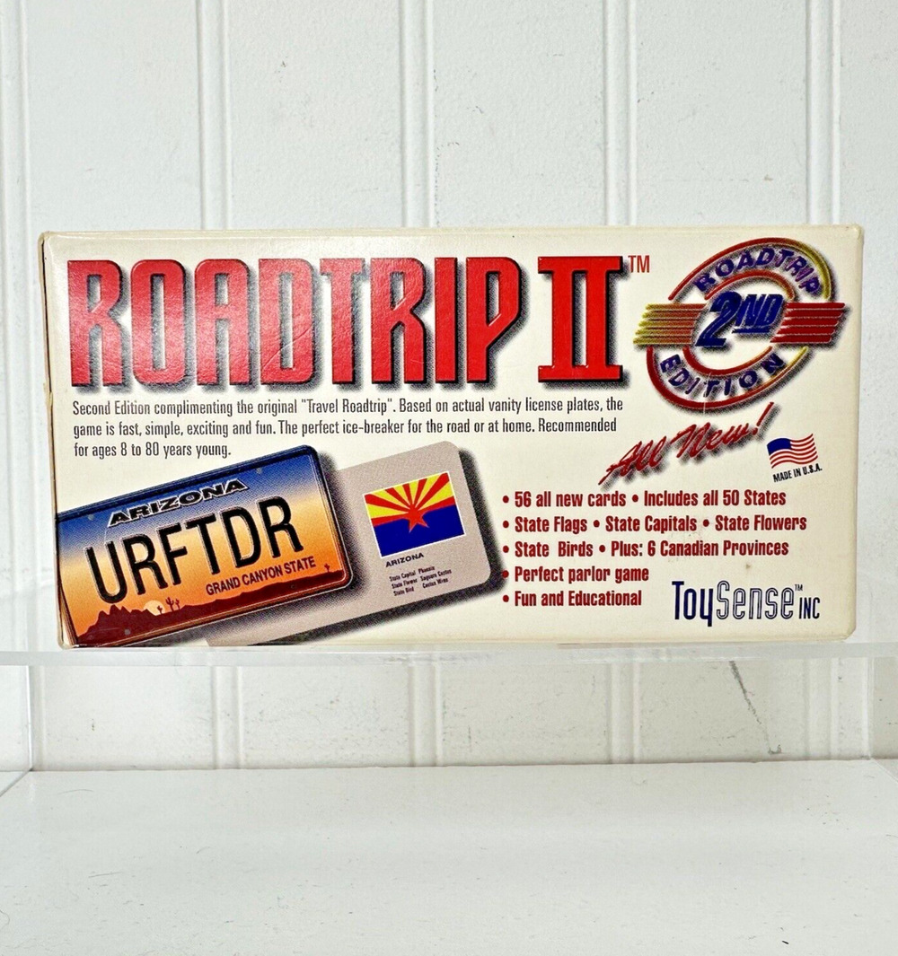 Game Roadtrip II Vanity License Plate Number Guessing Complete ToySense 1996